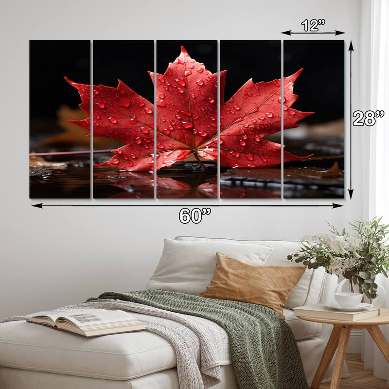 Designart "Canada Canadian Pride III" Canada Metal Wall Decor Set Bed Bath & Beyond 39980548